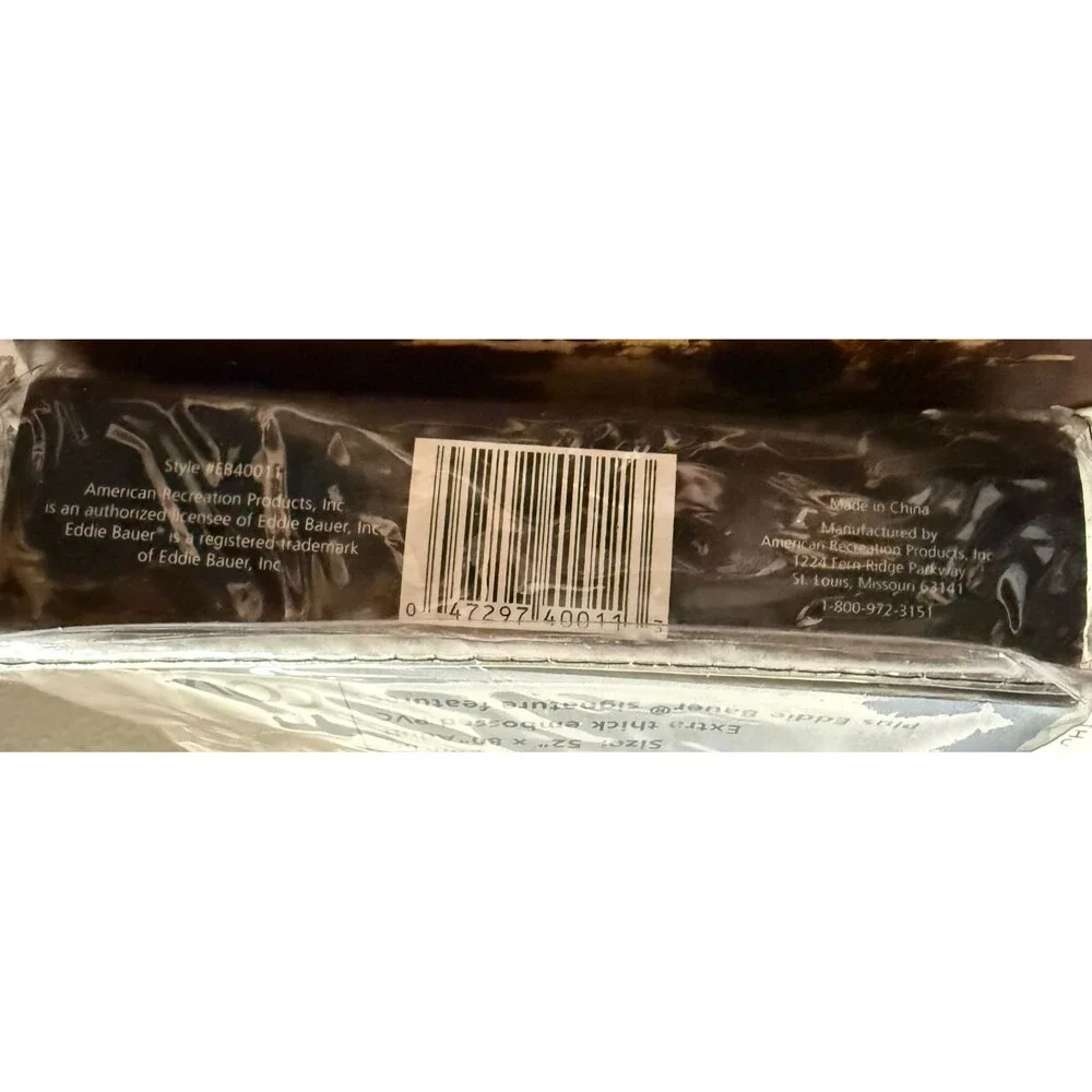 Eddie Bauer Waterproof Hooded Rain Poncho Thick PVC Seamed Gray Outdoor Gear NIP